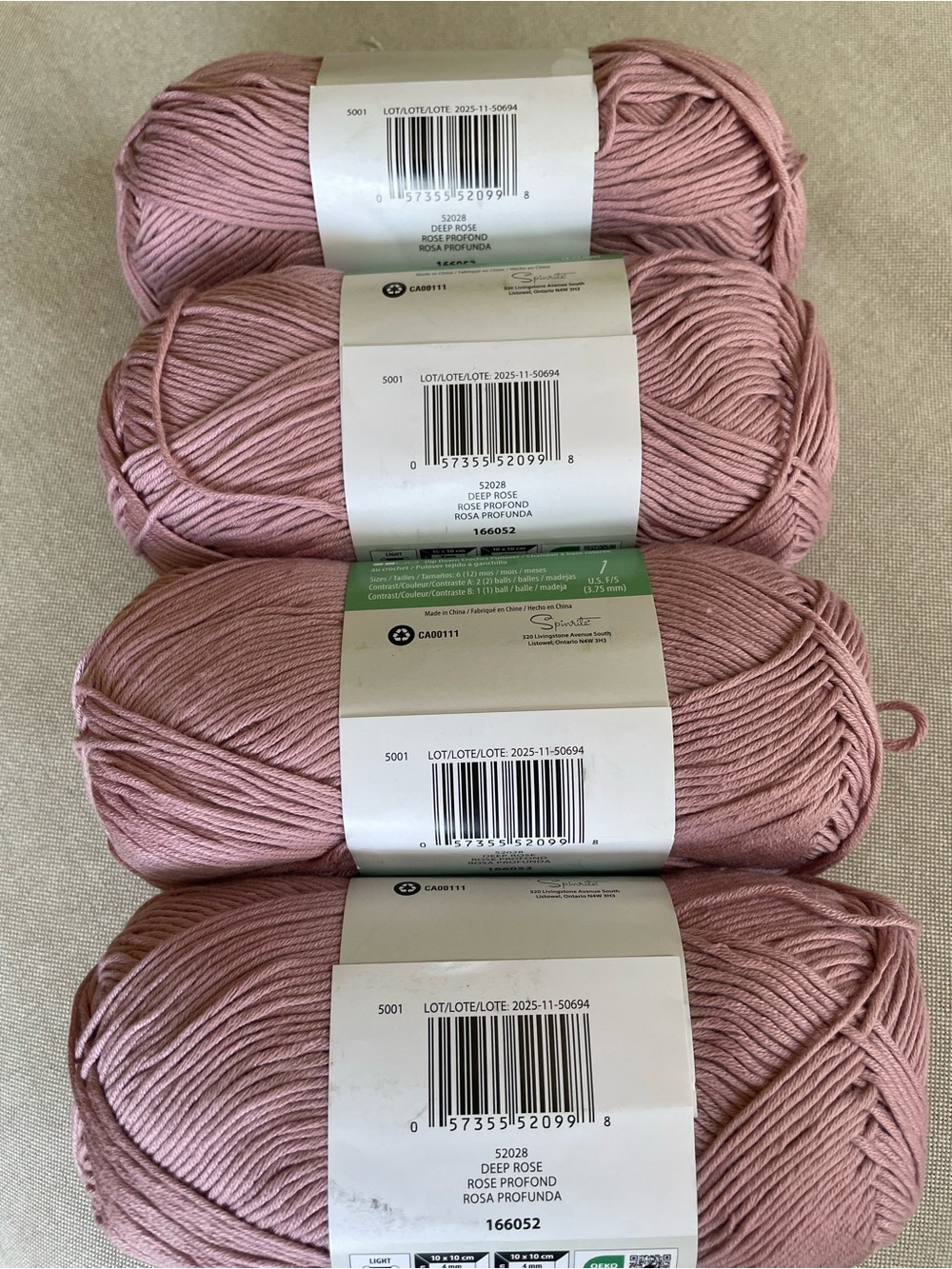 Bernat Softee Baby Cotton Yarn - Dusty Rose - Picture 2 of 2